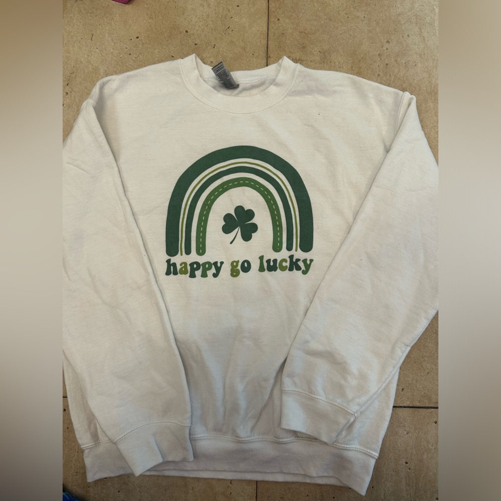 Saint Patrick’s Day women’s custom made crewneck with graphic design